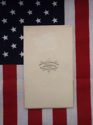 1861 Patriotic Civil War CDV - LADY LIBERTY & OLD GLORY - Rare Color Image - NY Back ' n 2