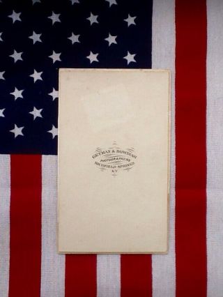 1861 Patriotic Civil War CDV - LADY LIBERTY & OLD GLORY - Rare Color Image - NY Back ' n 4