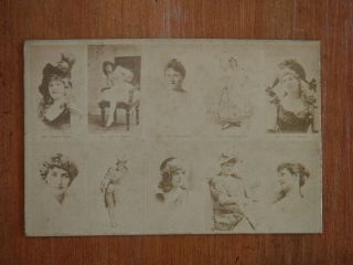 Adv.  Climax Plug Chewing Tobacco,  10 English Actresses,  Marie Lloyd Etc.  Ca 1910