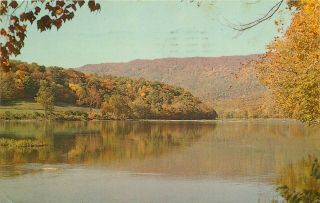 Shenandoah River Front Royal Virginia Va Pm 1972 Thunderbird Ranch Fall Postcard