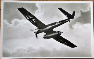 Blohm & Voss Bv 141 Wwii Airplane 1930s German Realphoto Aviation Postcard