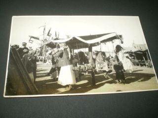 Social History Iraq Region Of Kurdistan 1931 Fairground Photo Postcard