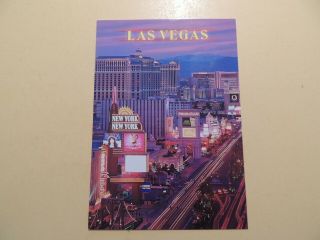 Las Vegas Strip Aerial Dusk View Casinos Hotels Las Vegas Nevada Postcard