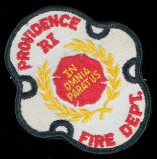 Fire Department Patch Providence Rhode Island Badge Shaped In Omnia Paratus