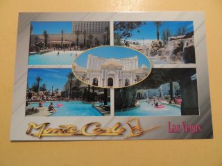 Monte Carlo Hotel Casino Las Vegas Nevada Vintage Postcard Swimmiing Pools