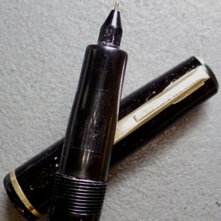 Jet Black Inkograph Lever Fountain Pen Stylograph 0 (f) Point Sac