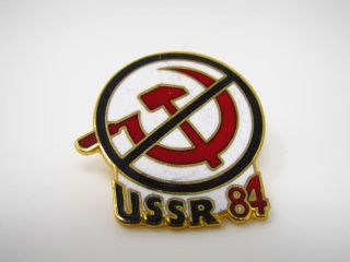 Vintage Collectible Pin: 1984 Anti Ussr Russia Design Design