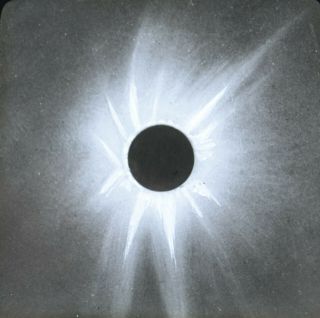 Magic Lantern Slide Image Astronomy The Sun & Total Eclipse 30th August 1905