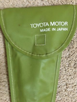 Vintage Toyota Motor Made In Japan Tire Kit In Green Bag 2