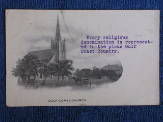 Southwest Tx/gulf Coast Church/land Buying Invitation/printed Photo Adv.  Pc/1908