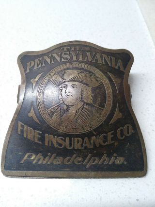 The Pennsylvania Fire Insurance Co Brilliant Mfg Ben Franklin Brass Desk Clip