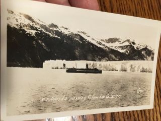 Rppc Steamboat Ss Alaska - Steamer Liner - Passing Glacier Columbia -