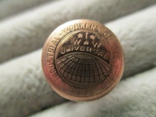 I.  W.  W.  Vintage Old Backing Pin Industrial Workers Of The World Wobblies