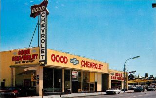 1960s Advertising Postcard Good Chevrolet Car Dealership Alameda Ca