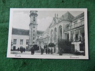 Postcard Europe: Portugal Coimbra Universidade Green Tint