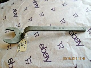 Vintage Mac Tools S31 S 31 Open End Wrench 1 - 3/16 " Ford (?) Rare
