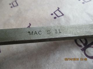 Vintage MAC Tools S31 S 31 Open End Wrench 1 - 3/16 