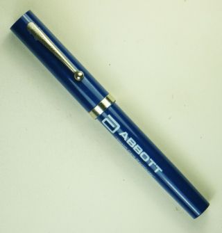 Vintage Sheaffer No - Nonsense Ballpoint Pen Blue Plastic,  Chrome W/ad