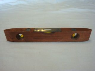 Vintage Stanley Usa No 260 Rosewood Wood Torpedo Level 9 " Woodworking Tool