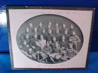 Orig 1900 Football Team Framed Photo From Mansfield Normal School Pa College