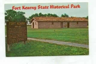 Ne Kearny Nebraska Vintage Post Card View In Fort Kearny State Park