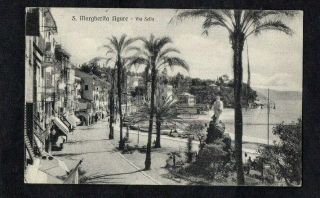 1934.  Santa Margherita Ligure.  Genova.  Via Sella.  Old B&w Pc.  