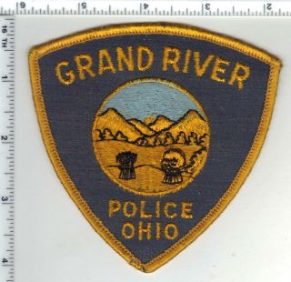 Grand River Police (ohio) Shoulder Patch From The Very Early 1980 