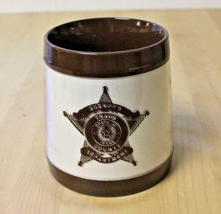 Texas Sheriff Thermo Serv Coffee Mug Made In Usa Travis County Sheriff’s Office