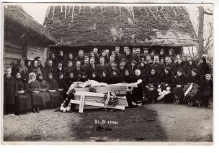 1940 Girl In Open Coffin,  People,  Photo Post Mortem Europe European