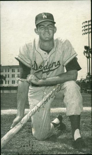 1959 J D Mc Carthy Baseball Postcard Don Demeter L A Dodgers & Phillies