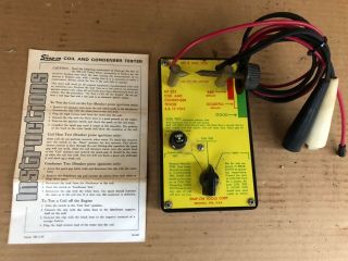 Snap On Mt - 335 Coil And Condenser Tester With I Instruction Sheet.