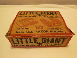 Vintage Little Giant Complete Razor Blade Planer Set