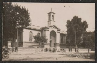 1920 Bristol Trinity Church Hotwells Street View Real Photo Postcard Viner