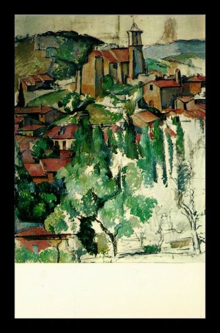 Dr Jim Stamps Us Paul Cezanne Painting Village Of Gardanne Topical Postcard