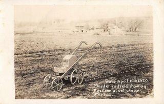 Iowa,  Fields Seed Co Real Photo Adv Pc,  Its Planter Shown In Field Dated 1920