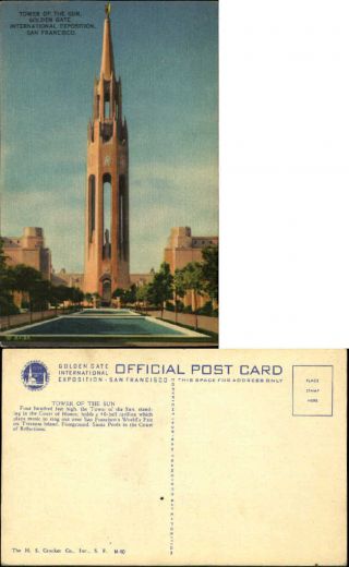 Tower Of The Sun Ggie Golden Gate International Exposition San Francisco 1940s