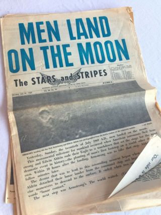 Apollo 11 Moon Landing - 50th Anniversary,  Stars & Stripes Newspaper,