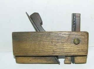 Antique 4 " Long Wood Plane Hand Made Oak,  File For Knife Unusual Ship Building