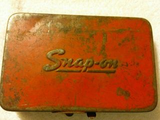 Vintage 1965 Snap On Red Metal Tool Storage Box Only For Socket Set Kra - 255