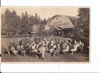 Old Real Photo Postcard Portland Oregon Apostolic Faith Camp Orchestra C.  1930