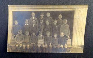 Antique Photographic Postcard - Class Kids,  Ballearn School,  Lonmay,  Aberdeenshire