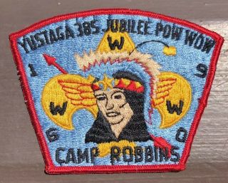 Boy Scouts Oa Yustaga Lodge 385 Camp Robbins 1960 Bsa Pow Wow Patch