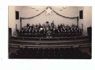 Old Real Photo Postcard Medford Oregon Apostolic Faith Orchestra C.  1930s