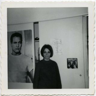 She Loved Marlon Brando & The Beatles Bedroom Poster Vintage Snapshot Photo