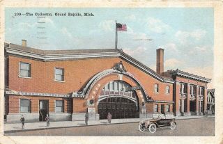 Grand Rapids Michigan 1920 Postcard The Coliseum Entrance