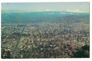 Aerial View Of Bend City Cascade Range Oregon Postcard Or Bird 