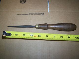 Old Wood Chisel With Wooden Handle Stamped W Butcher 1/8 " Wide