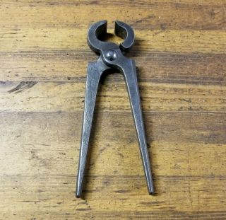 Rare ANTIQUE Blacksmith Nippers Tongs • VINTAGE Anvil Vise Forge Tools ☆GERMANY 4