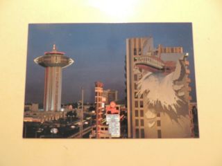 Landmark & Paddlewheel Casino Hotels Las Vegas Nevada Vintage Postcard Aerial