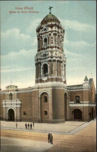 Lima Peru Iglesia De Santo Domingo C1910 Postcard